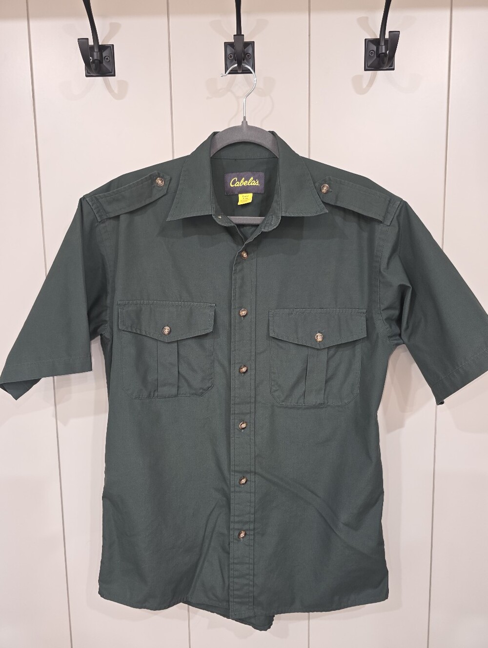 Cabela's Dark Green Short Sleeve Button-Down Field Shirt